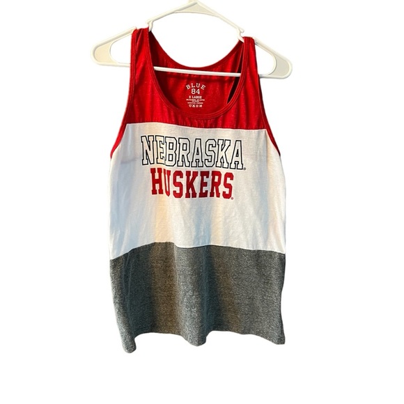 Blue 84 Tops - Nebraska Cornhusker Striped Tank Top